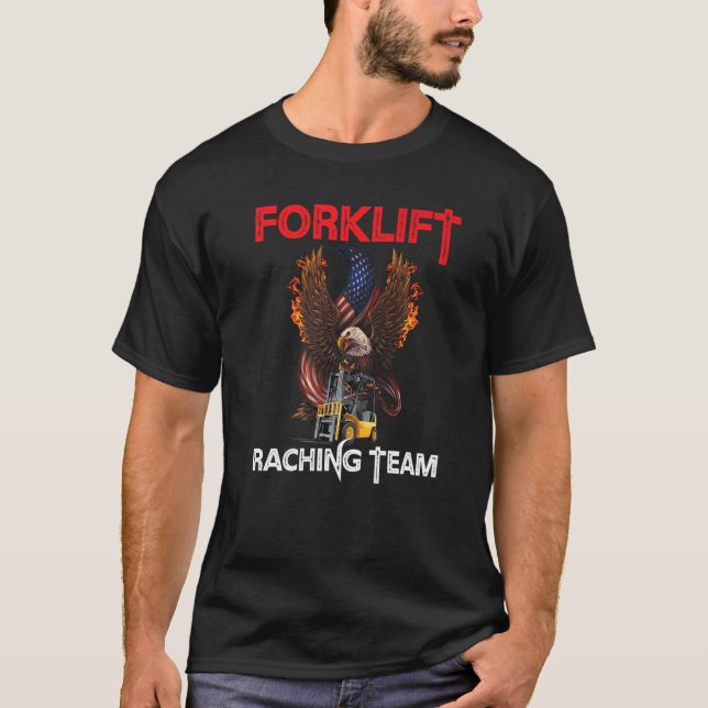 T-shirt Équipe de gerbage de chariot élévateur  Le cariste (Devant)