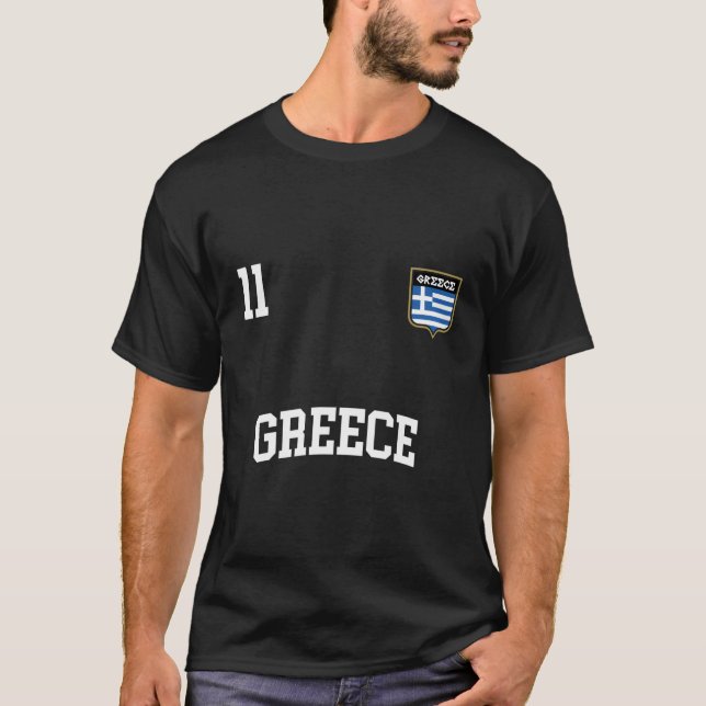 T-shirt Équipe de Grèce no 11 Football (Devant)