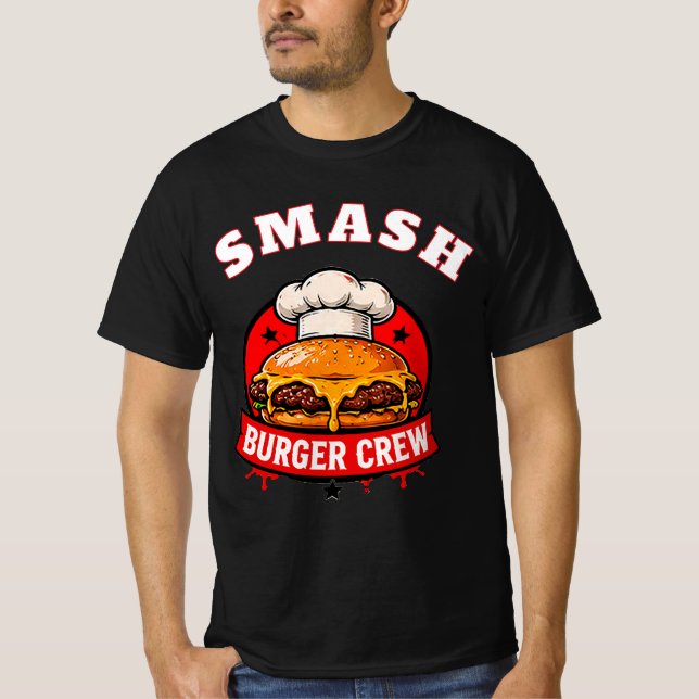 T-shirt Équipe de grill du restaurant Smash Burger Crew 🍔 (Devant)