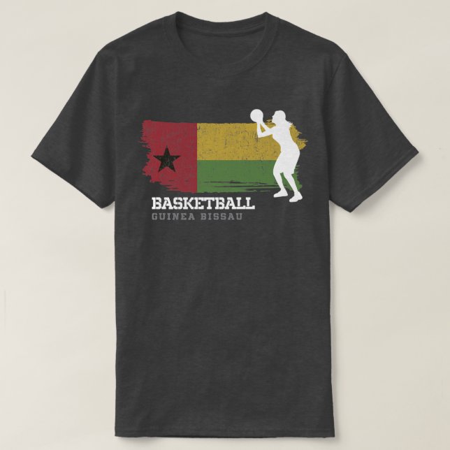 T-shirt Équipe de Guinée-Bissau de basket-ball féminin (Design devant)