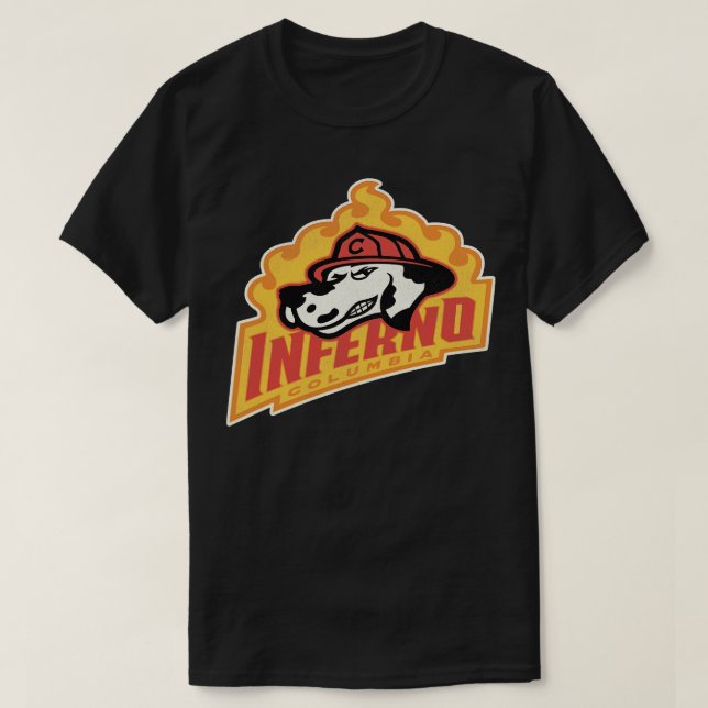 T-shirt Équipe de hockey défunte Columbia Inferno 1 (Design devant)