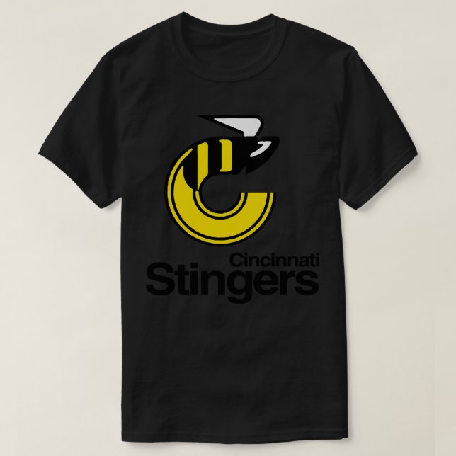 T-shirt Équipe De Hockey Rétro WHA Cincinnati Stingers (Design devant)