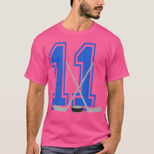 T-shirt Équipe De Hockey Sur Glace 11E Sticks De Soirée D'