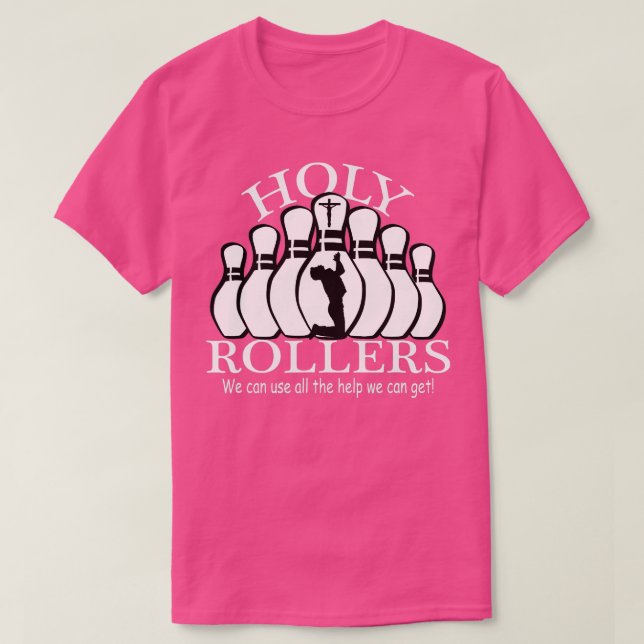 T-shirt Équipe de Holy Rollers Matching Bowling (Design devant)