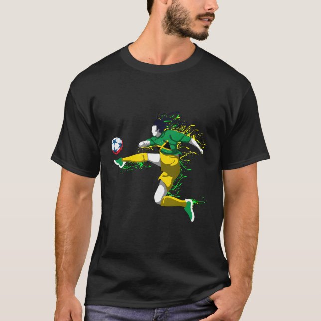 T-shirt Équipe de Jamaïque de football Drapeau jamaïcain L (Devant)