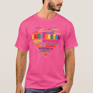 T-shirt Équipe De Jardin D'Enfants Coeur Retour À L'École 