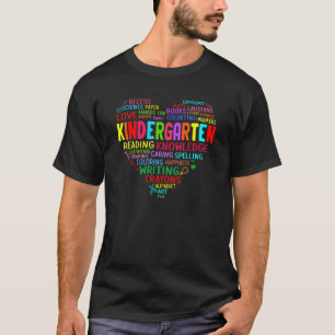 T-shirt Équipe De Jardin D'Enfants Coeur Retour À L'École 