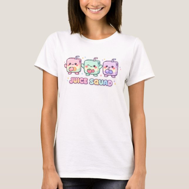 T-shirt Équipe de jus Kawaii mignonne (Devant)