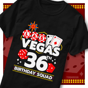 T-shirt Équipe de la 36e fête d'anniversaire de Vegas thèm
