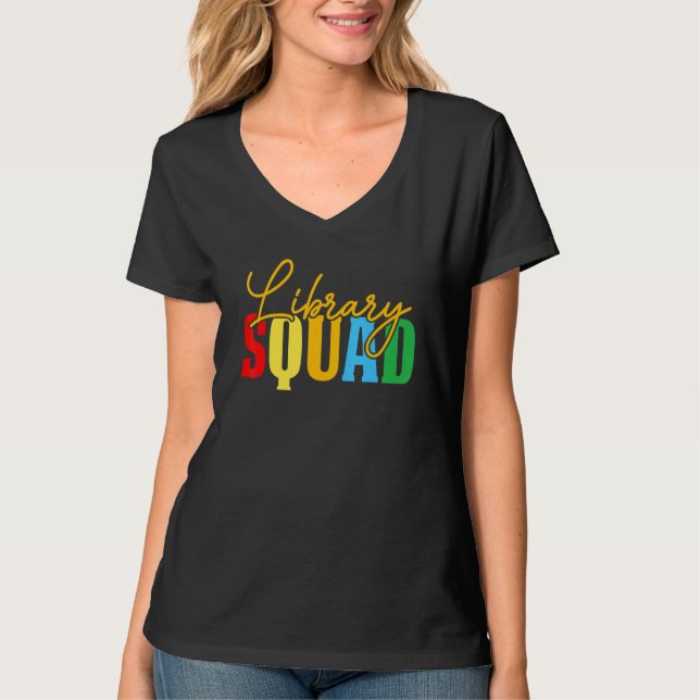 T-shirt Équipe de la bibliothèque Bookworm Te Squad biblio (Devant)