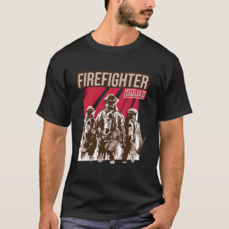 T-shirt Équipe De La Brigade D'Incendie En Tant Que Brigad