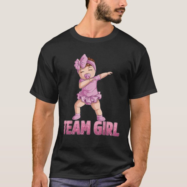 T-shirt Équipe de la fête de la révélation du genre Fille  (Devant)