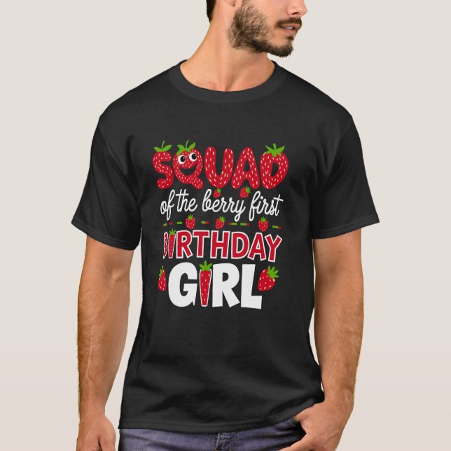 T-shirt Équipe de la Fille du Premier Anniversaire de la B (Devant)