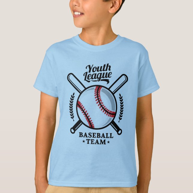 T-shirt Équipe de la Ligue de la Jeunesse de baseball (Devant)