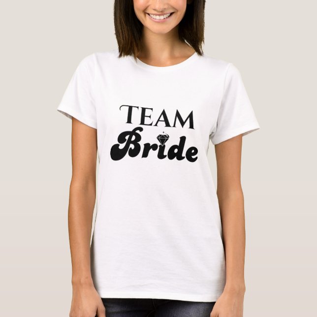 T-shirt Équipe de la mariée (Devant)