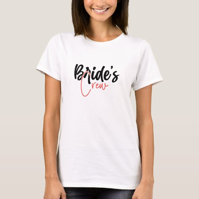 T-shirt Équipe de la mariée (Devant)