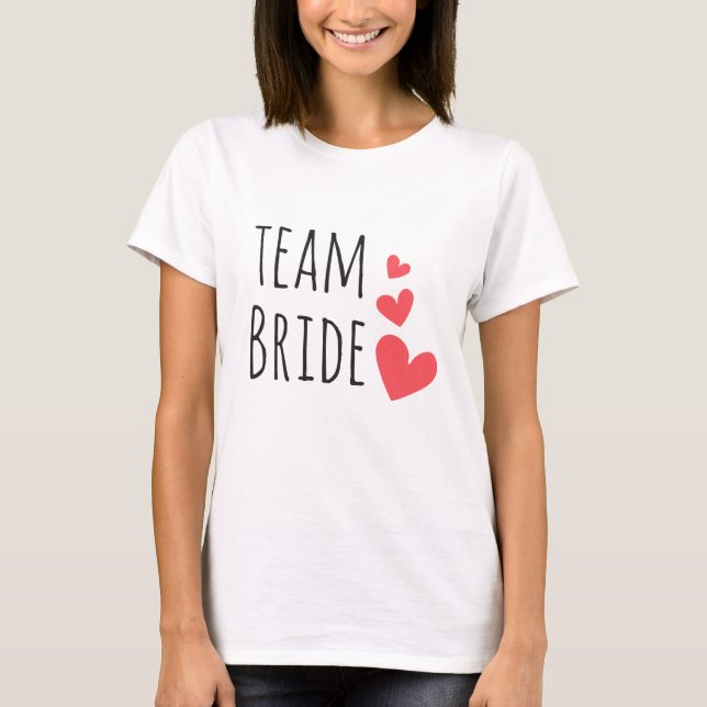 T-shirt Équipe de la mariée (Devant)