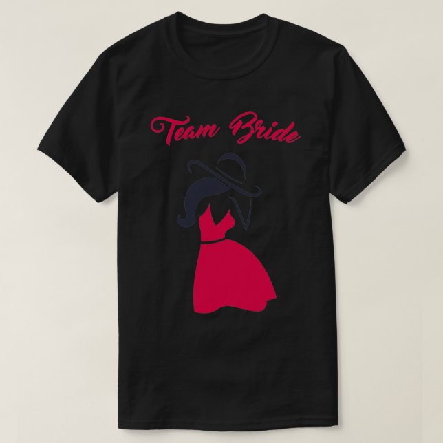 T-SHIRT ÉQUIPE DE LA MARIÉE LES FILLES VEULENT SIMPLEMENT  (Design devant)