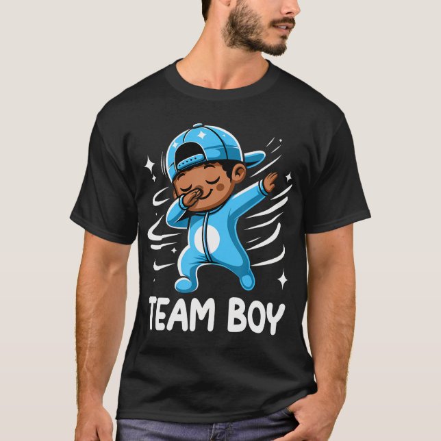 T-shirt Équipe de la partie de révélation de genre Boy Bab (Devant)