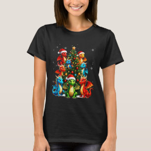 T-shirt Équipe de l'arbre de Noël dragon chapeau de Père N