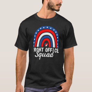 T-shirt Équipe De L'Avant-Bureau Secrétaire Arc-En-Ciel Pe