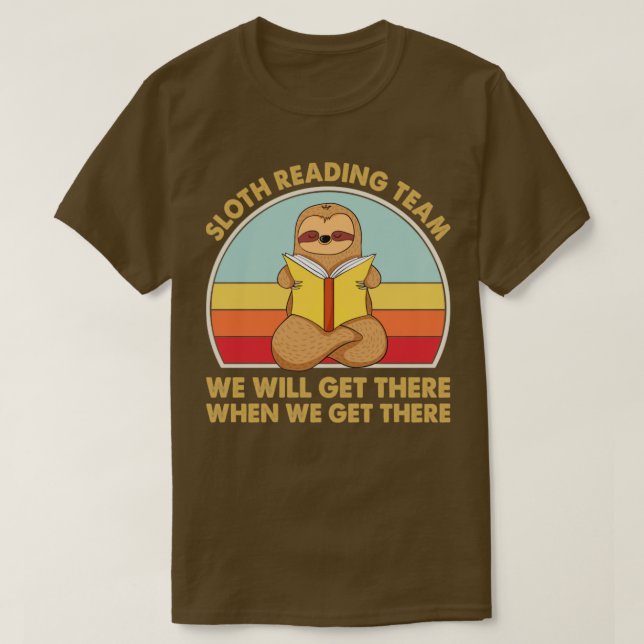 T-shirt Équipe de lecture Sloth (Design devant)