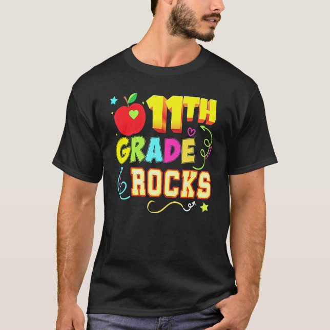T-shirt Équipe de l'équipe de roche de 11e année Retour à  (Devant)