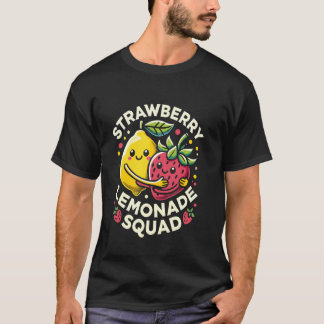 T-shirt Équipe de limonade à la fraise design mignon kawai