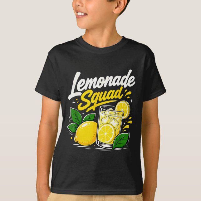 T-shirt Équipe de limonade équipe d'été buveur de citron (Devant)