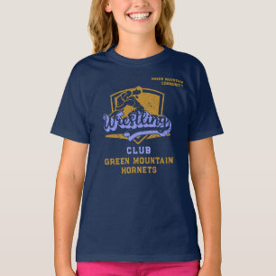 T-shirt Équipe de lutte personnalisée Club Nom de l'école