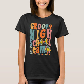 T-shirt Équipe de lycée Groovy Colorful Daisy retour à l'é