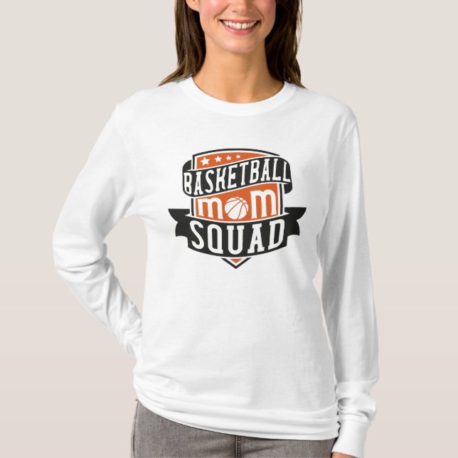 T-shirt Équipe de maman de basket-ball (Devant)