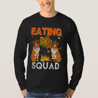 T-shirt Equipe De Manger Thanksgiving Deux Étagères D'Auto