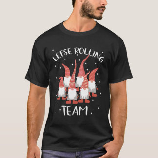 T-shirt Equipe de marche gauche Dieu Jul Gnome Tomte Xmas 