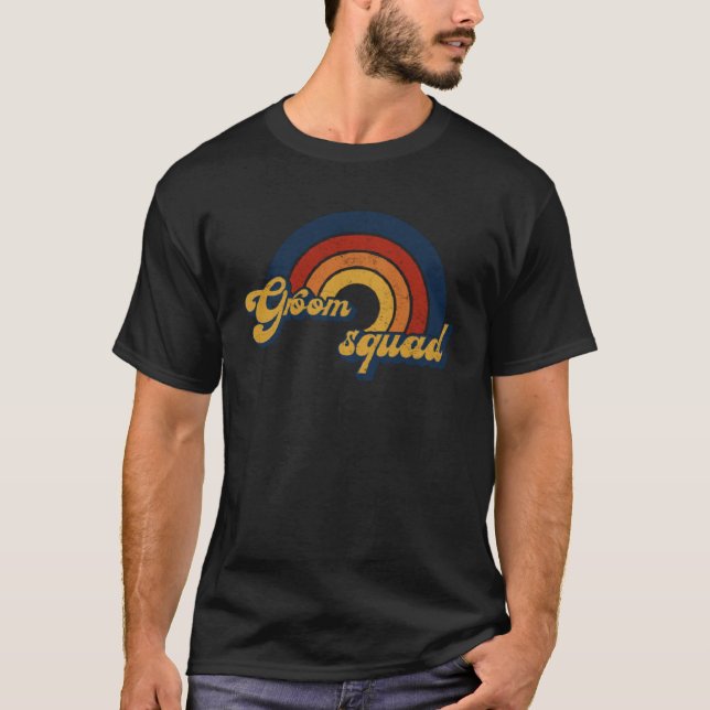T-shirt Équipe de mariage de garçon rétro enterrement de v (Devant)