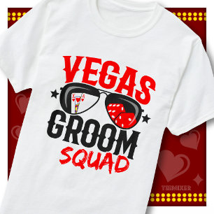 T-shirt Équipe de Marié de Vegas pour Enterrement de Vie d
