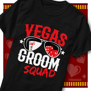 T-shirt Équipe de Marié Vegas Enterrement de Vie de Garçon