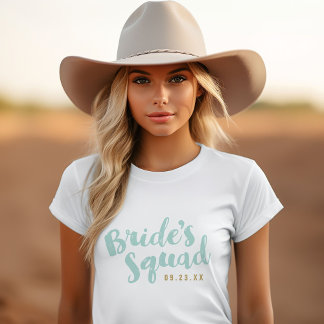 T-shirt Équipe de mariée de monnaie chars de la fête nupti