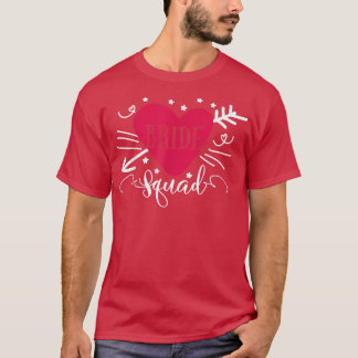 T-shirt Équipe de mariée flèche cœur fête de mariage et cé