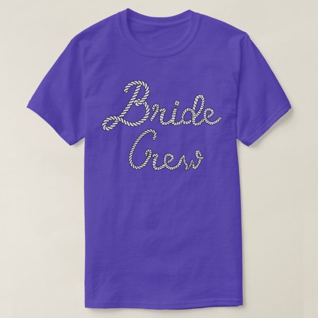 T-shirt Équipe de mariée mariage sur la plage (Design devant)