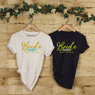 T-shirt Équipe de mariée-or Bachelorette de mariée brillan