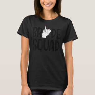 T-shirt Équipe De Mariée Pour Femmes Bachelorette Finger R