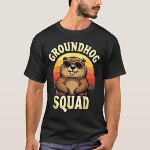 T-shirt Équipe de marmotte drôle Bonne fête de la marmotte