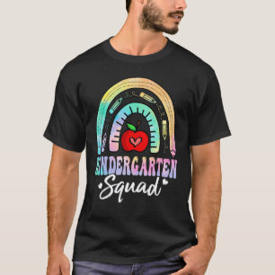 T-shirt Équipe de maternelle retour à l'école arc-en-ciel