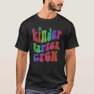 T-shirt Équipe de maternelle rétro Hello Kinder Rose