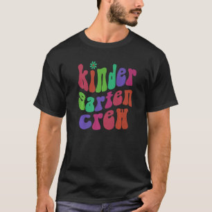 T-shirt Équipe de maternelle rétro Hello Kinder Rose
