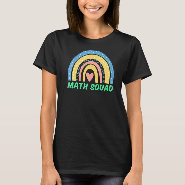 T-shirt Équipe de maths Boho Arc-en-ciel Étudiant Prof de  (Devant)