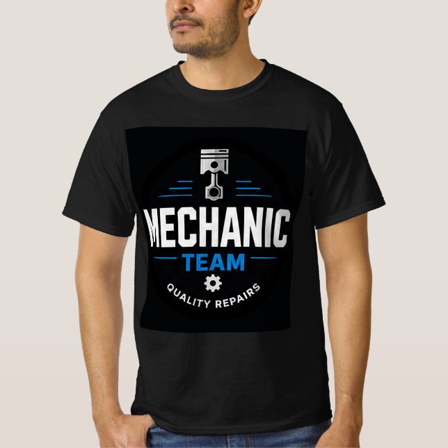 T-shirt 👨‍🔧 Équipe de mécaniciens Atelier de réparation  (Devant)