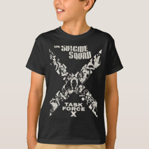 T-shirt Équipe de méchants hommes Task Force X Monochrome