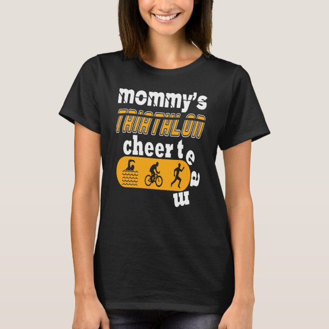 T-shirt Équipe de Mommys Triathlon Cheer (Devant)